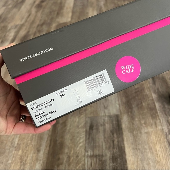 Like new! Original Box! VINCE CAMUTO PRESHENT RIDING BOOT - Wide Calf - Picture 10 of 16